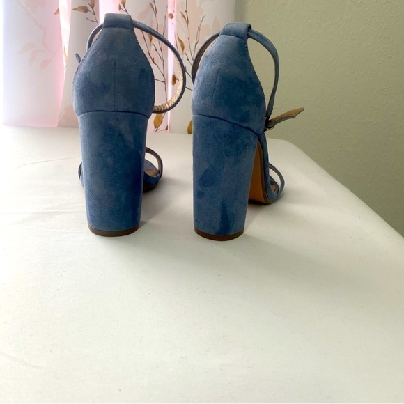 Steve Madden Women’s Suede Light Blue Block Heel Size 5M Business Casual EUC - Picture 4 of 7